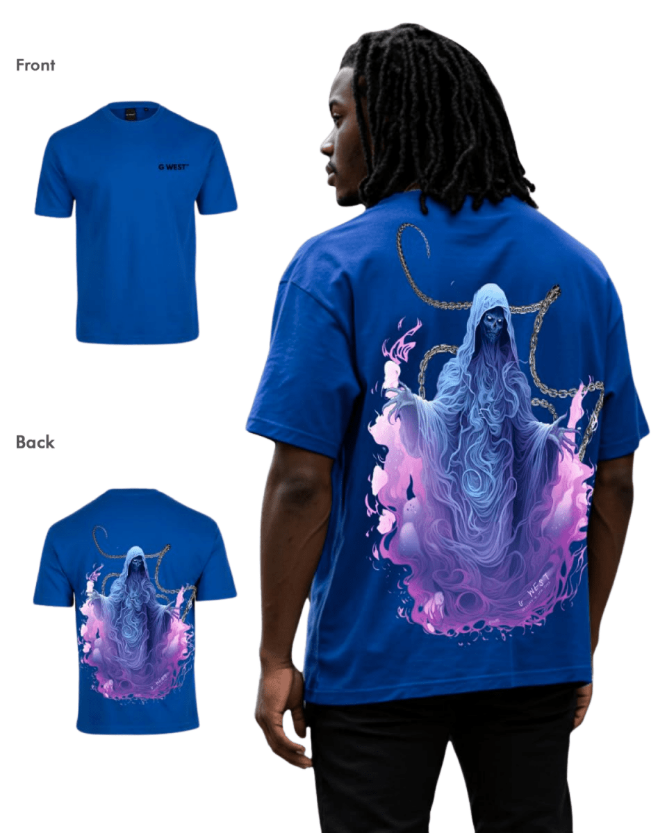 G West Mens Oversized Purple Reaper Tee - G West