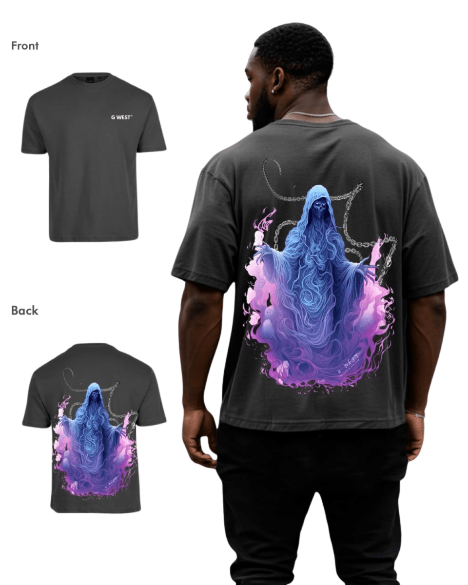 G West Mens Oversized Purple Reaper Tee - G West