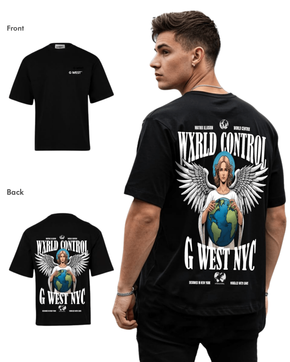 G West Mens Oversized World Tee T-Shirt - G West