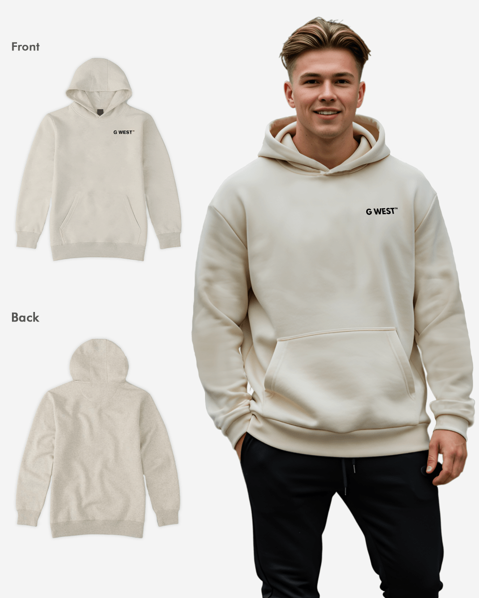 G WEST MENS PULLOVER HOODIE WITH LOGO : GWHDL7002 - 13 COLORS - G West