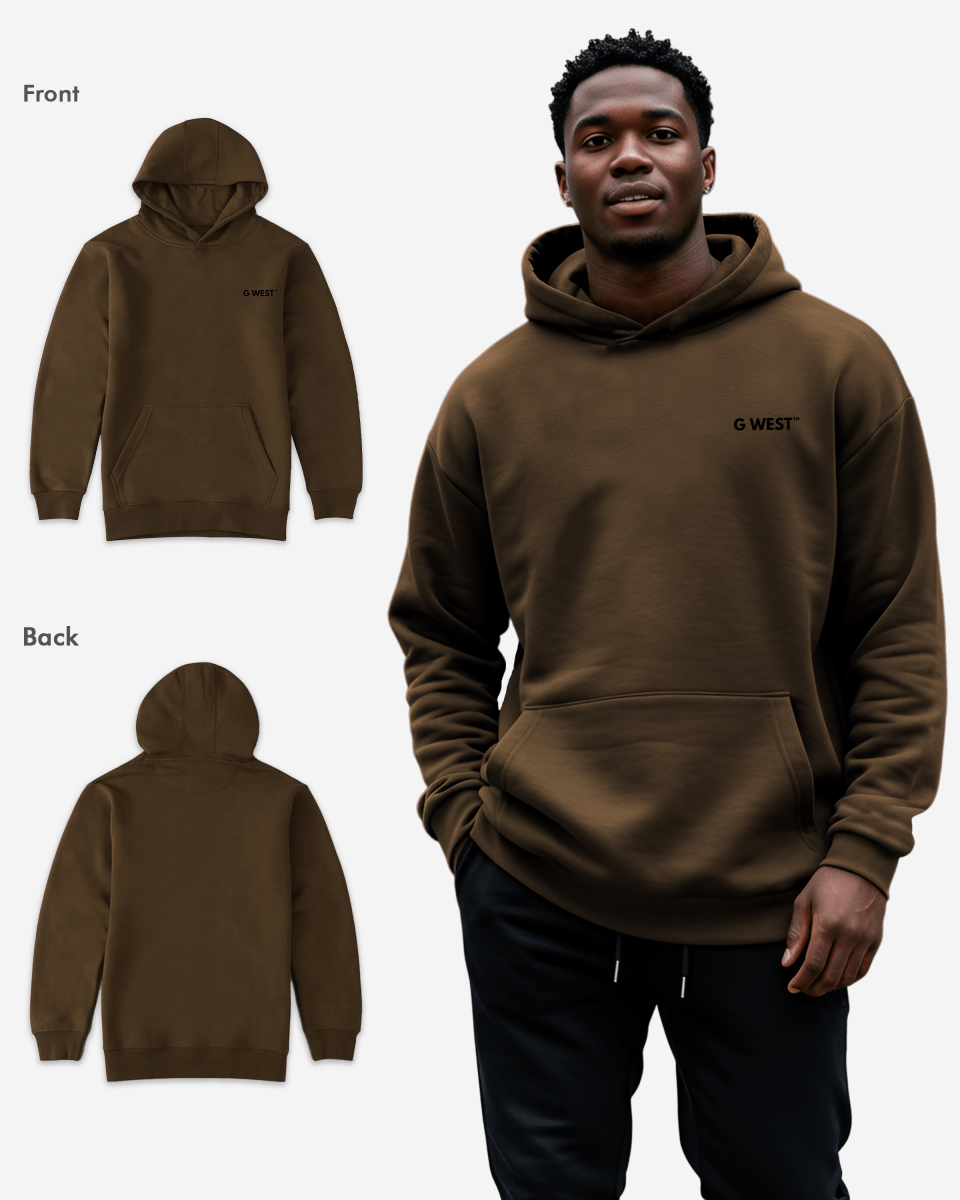G WEST MENS PULLOVER HOODIE WITH LOGO : GWHDL7002 - 13 COLORS - G West