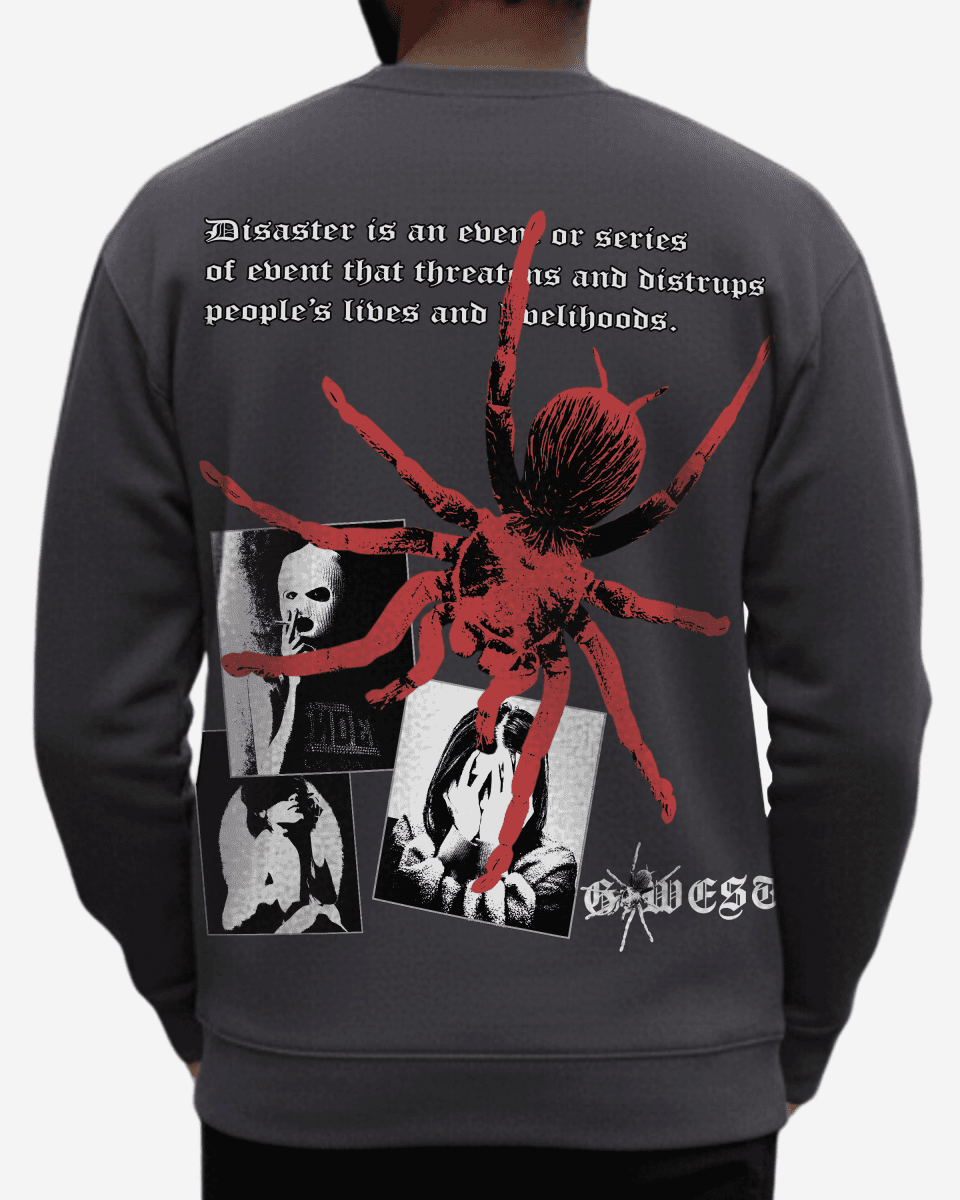 G West Men's Red Spider Heavy Premium Crewneck - G West