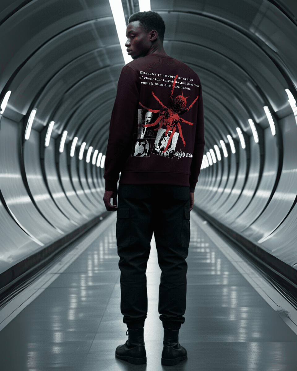 G West Men's Red Spider Heavy Premium Crewneck - G West