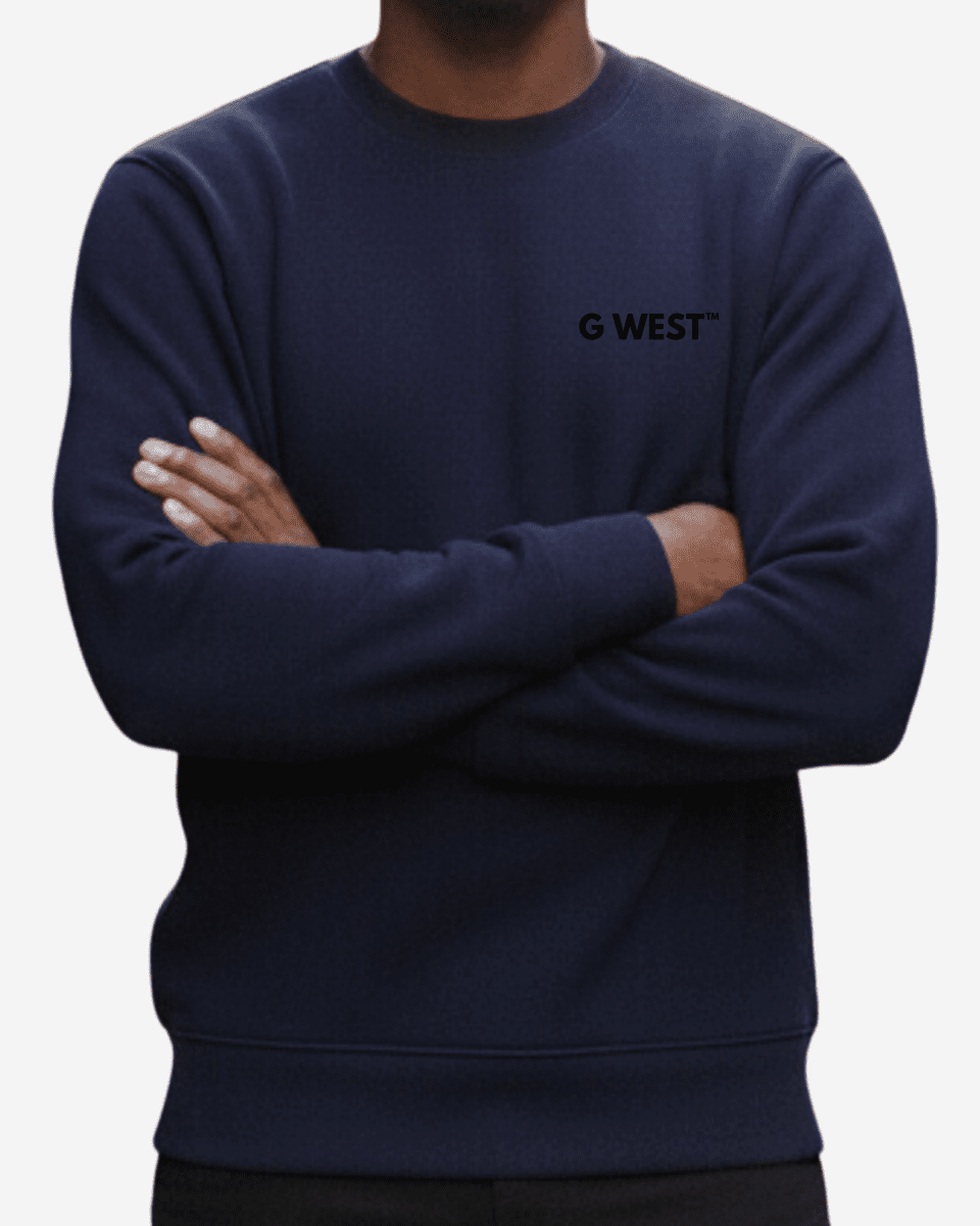 G West Men's Rose Skull Heavy Premium Crewneck - G West