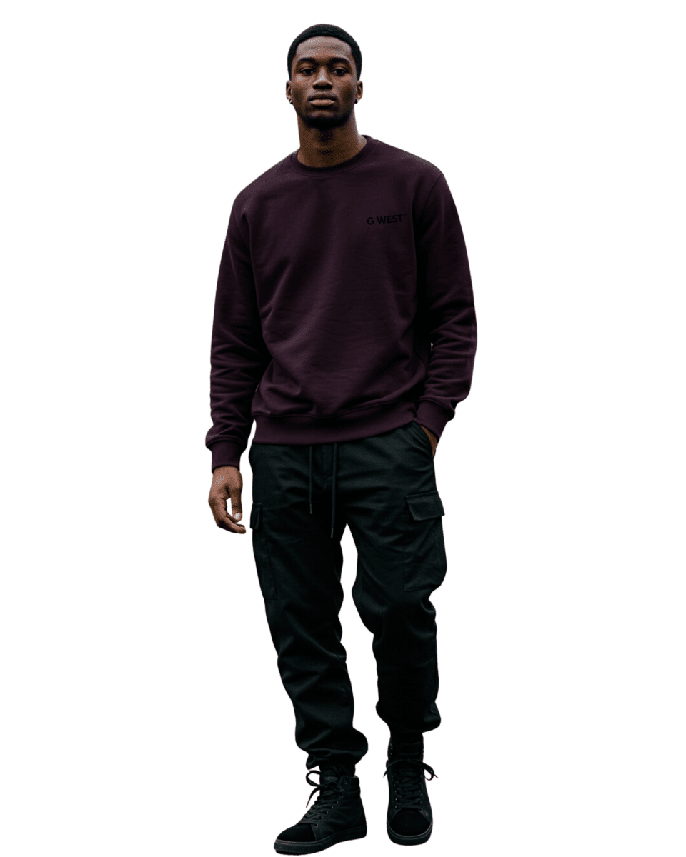 G West Men's Rose Skull Heavy Premium Crewneck - G West