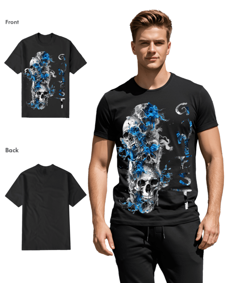 G West Mens Smoky Skull Tee - G West