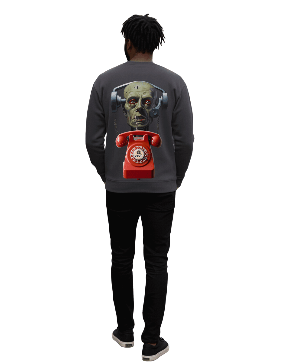 G West Men's Telephone Head Heavy Premium Crewneck - G West