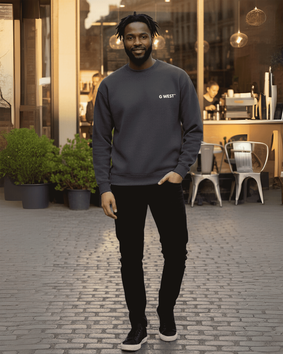 G West Men's Telephone Head Heavy Premium Crewneck - G West