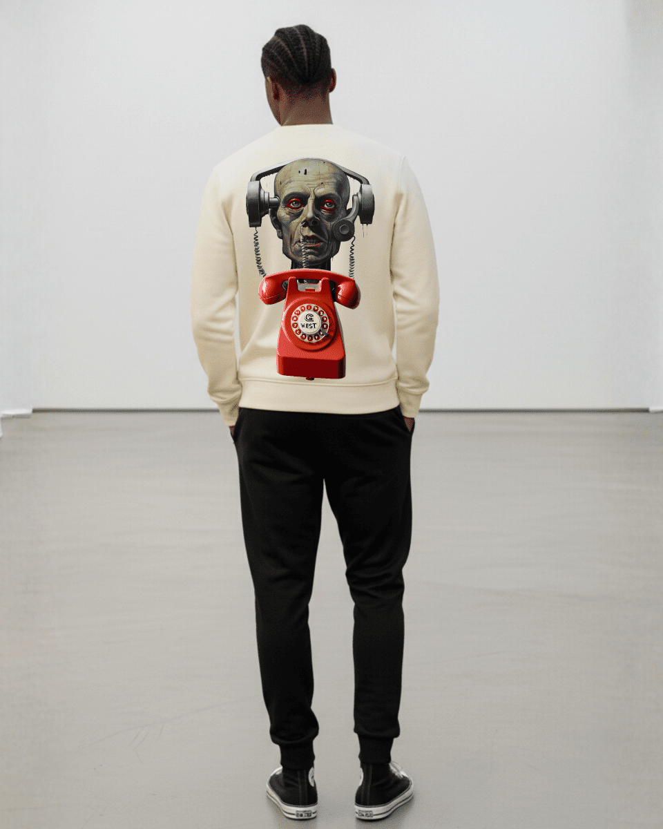 G West Men's Telephone Head Heavy Premium Crewneck - G West