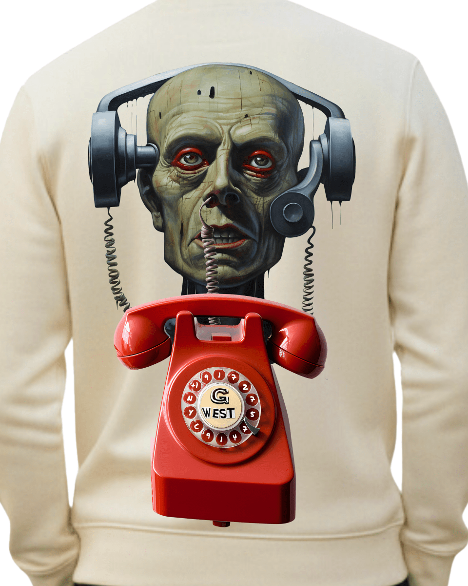 G West Men's Telephone Head Heavy Premium Crewneck - G West