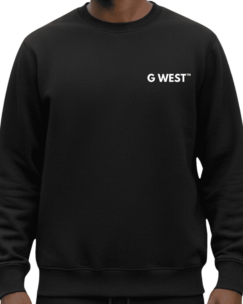 G West Men's Yellow Face Heavy Premium Crewneck - G West