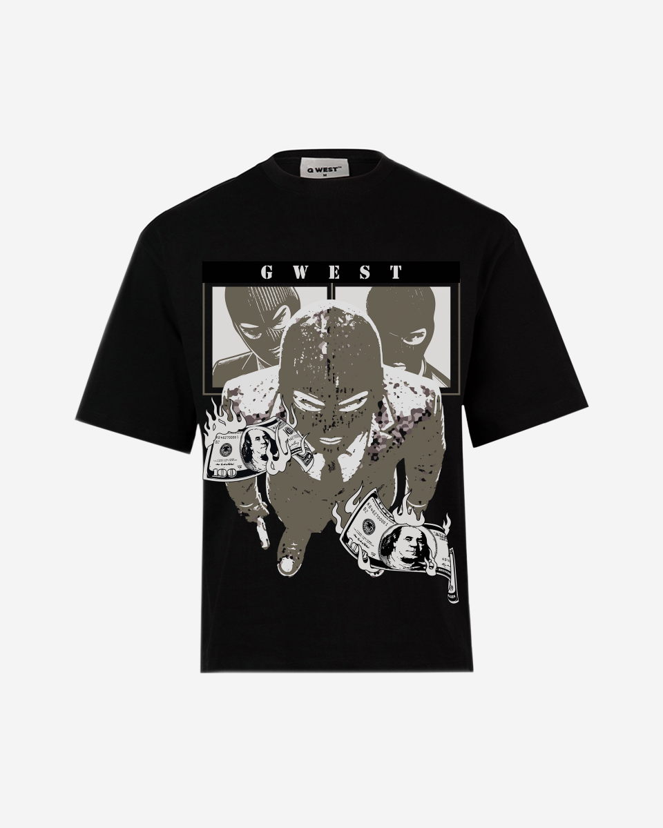 G West Money Heist Big And Tall Oversized T-Shirt - G West