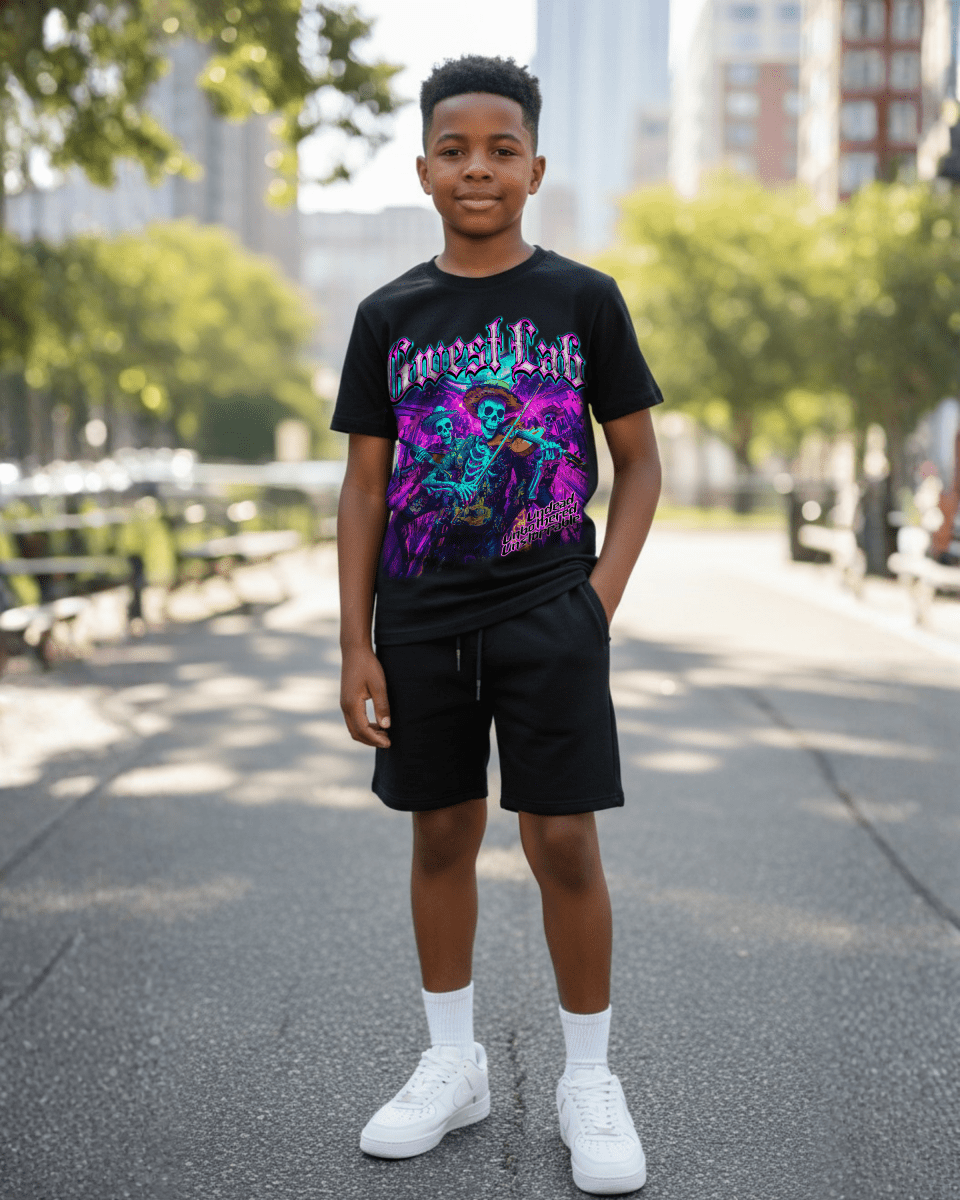 G West Neon Dead Band Kids T-Shirt - G West