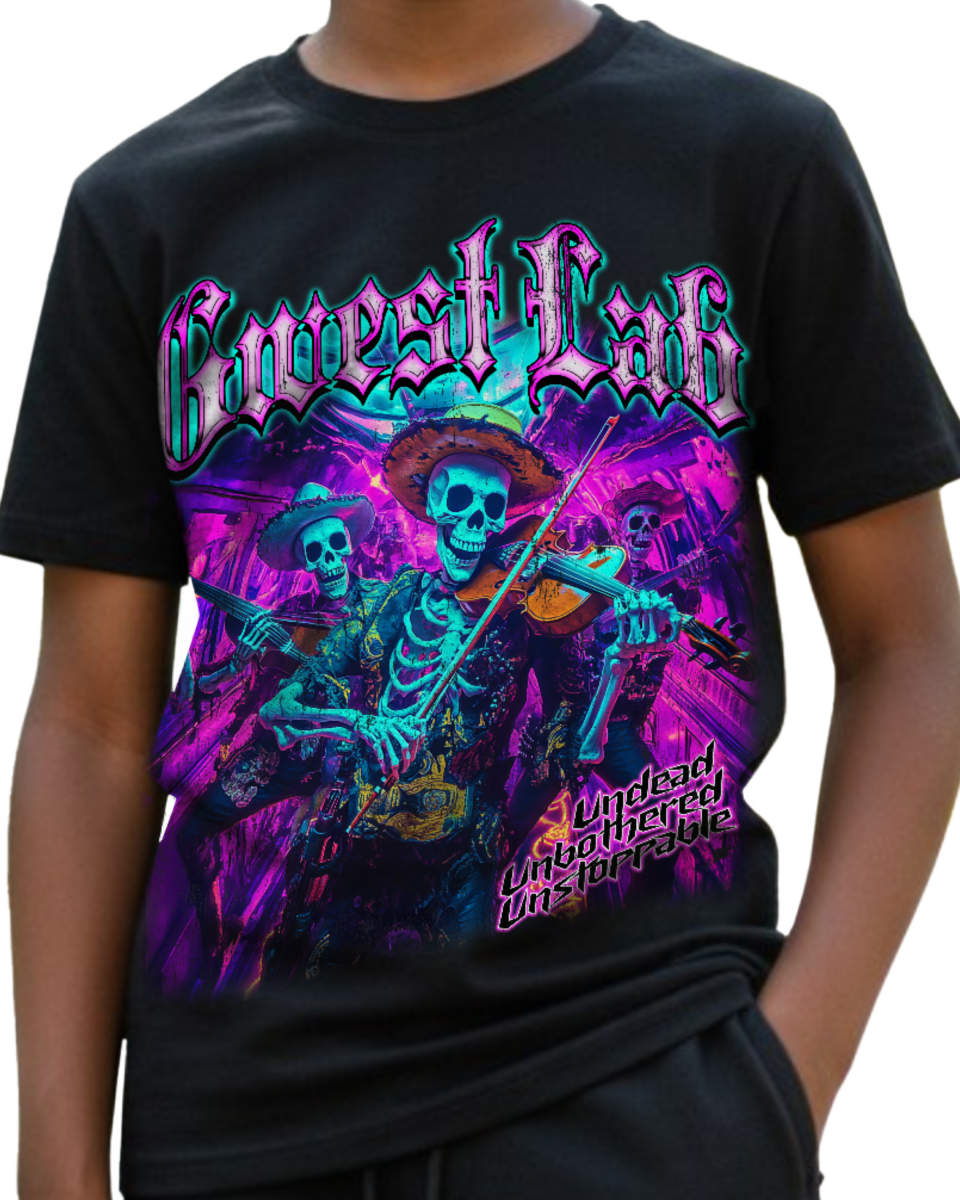 G West Neon Dead Band Kids T-Shirt - G West