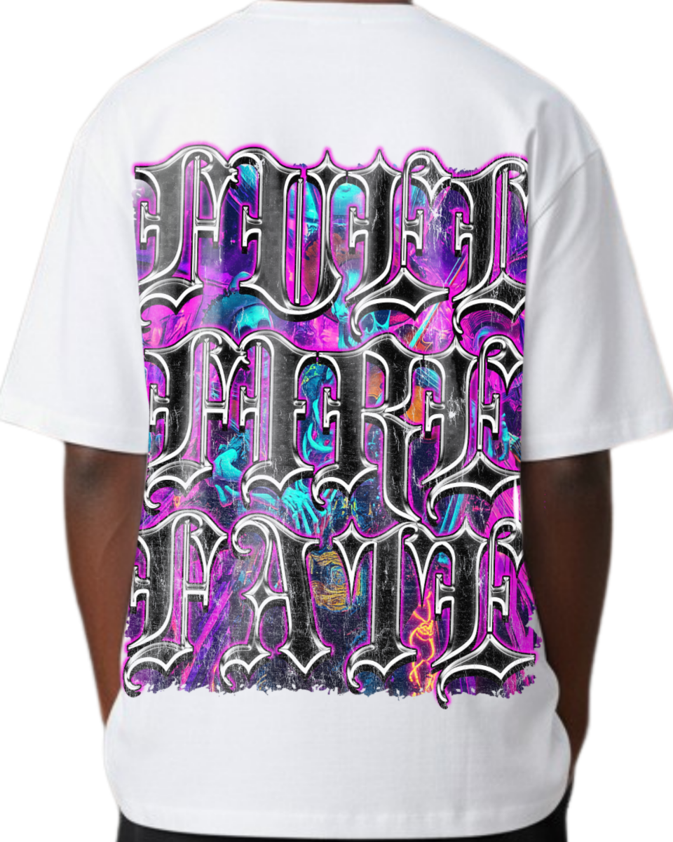 G West Neon Dead Band Oversized Men's T-Shirt - G West