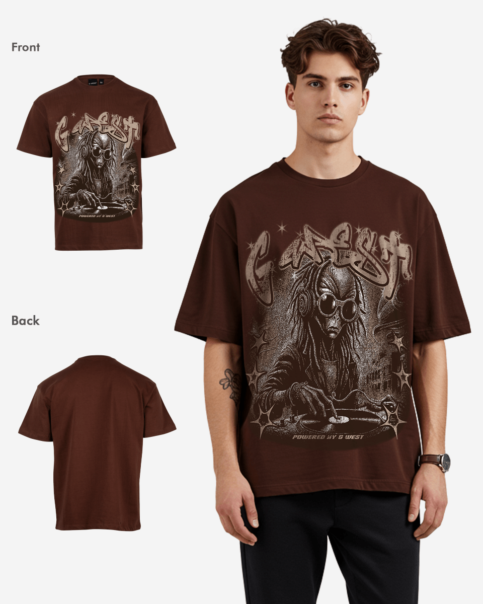 G West No Pulse, Just Vibes Oversized Tee - G West