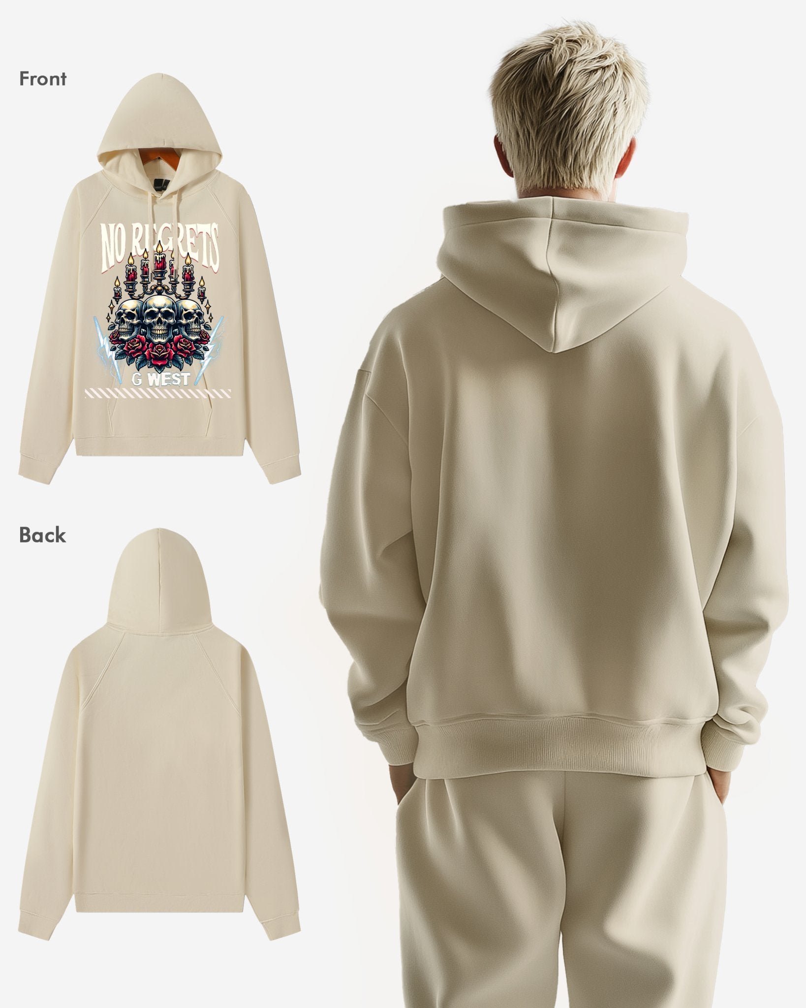 G WEST NO REGRETS OVERSIZE HOODIE - G West