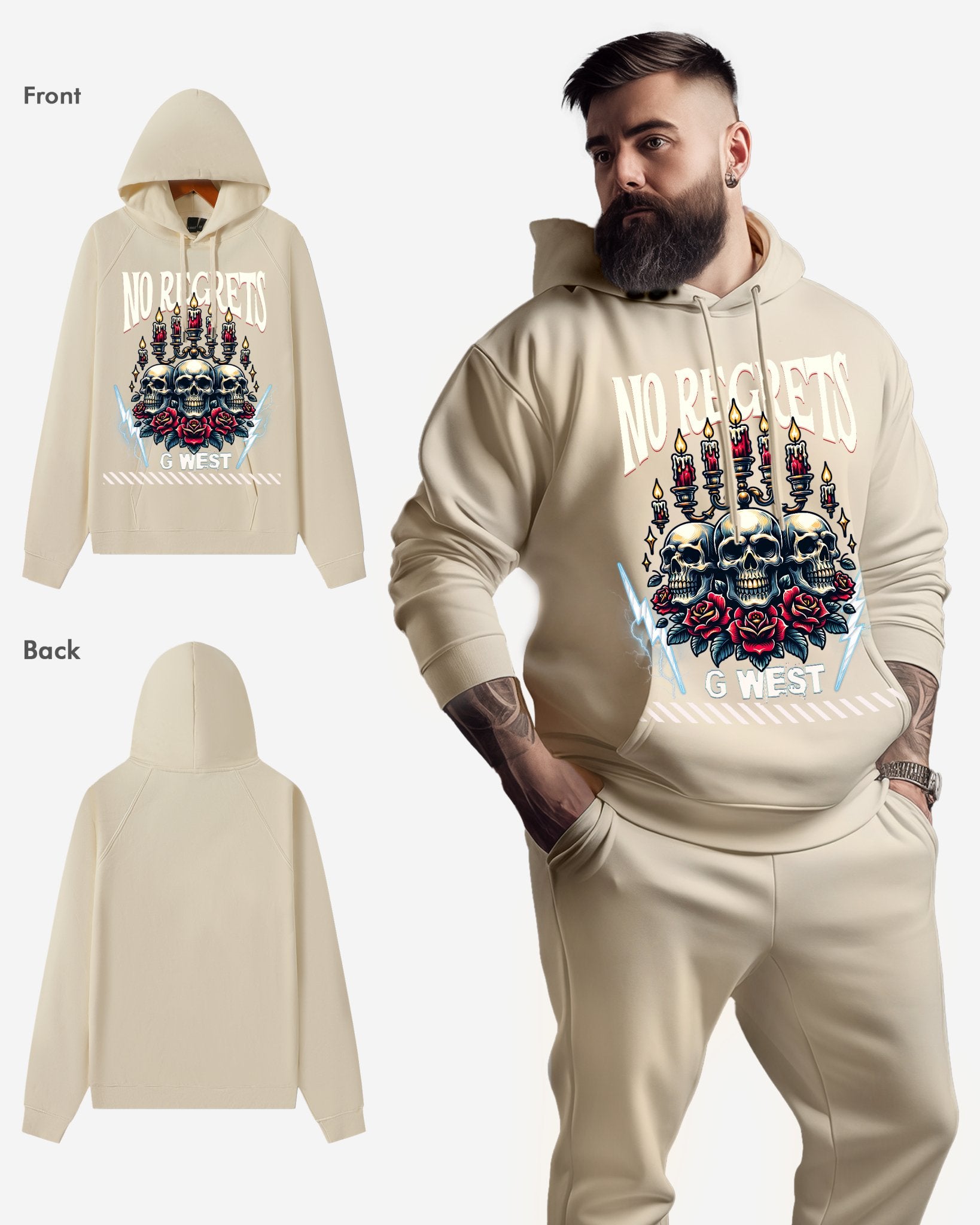 G WEST NO REGRETS OVERSIZE HOODIE - G West