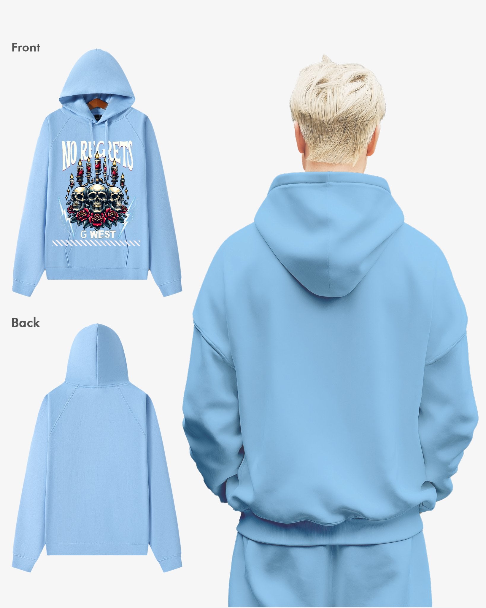 G WEST NO REGRETS OVERSIZE HOODIE - G West