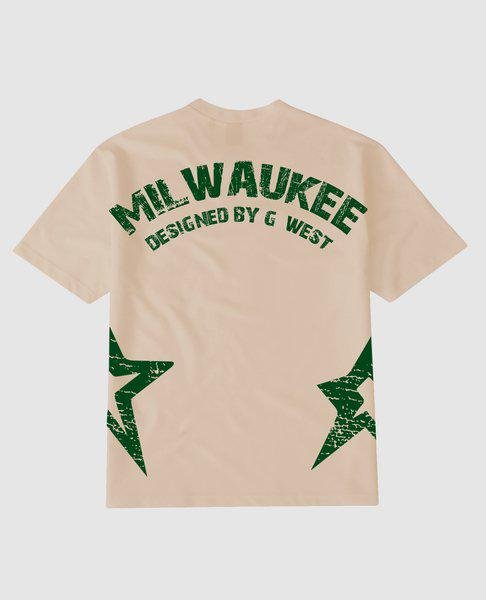 G West Oversize Milwaukee Tan Tee Gwdtfl9075 - 1 Colors - G West