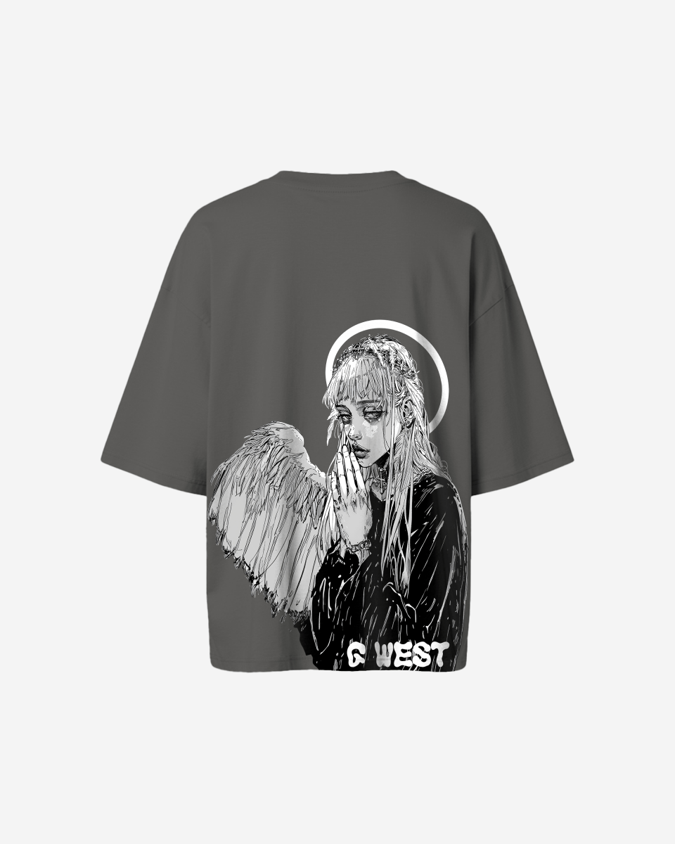 G West Oversized Angel Girl Tee - WOMEN - G West