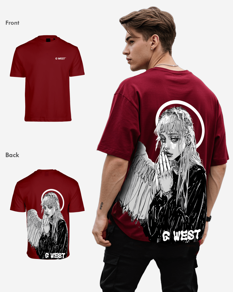 G West Oversized Angel Girl Tee - G West
