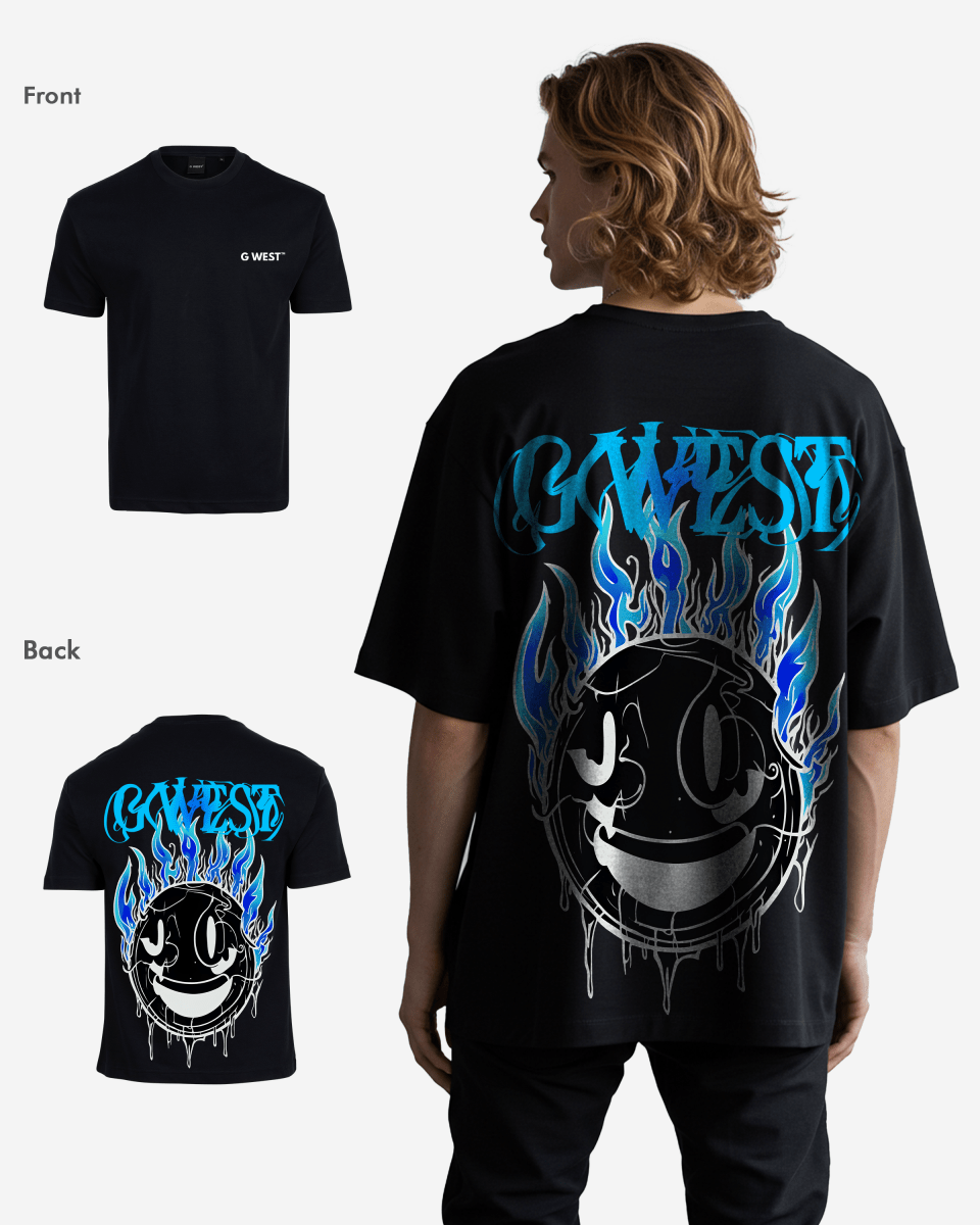 G West Oversized Aqua Smile Tee - G West