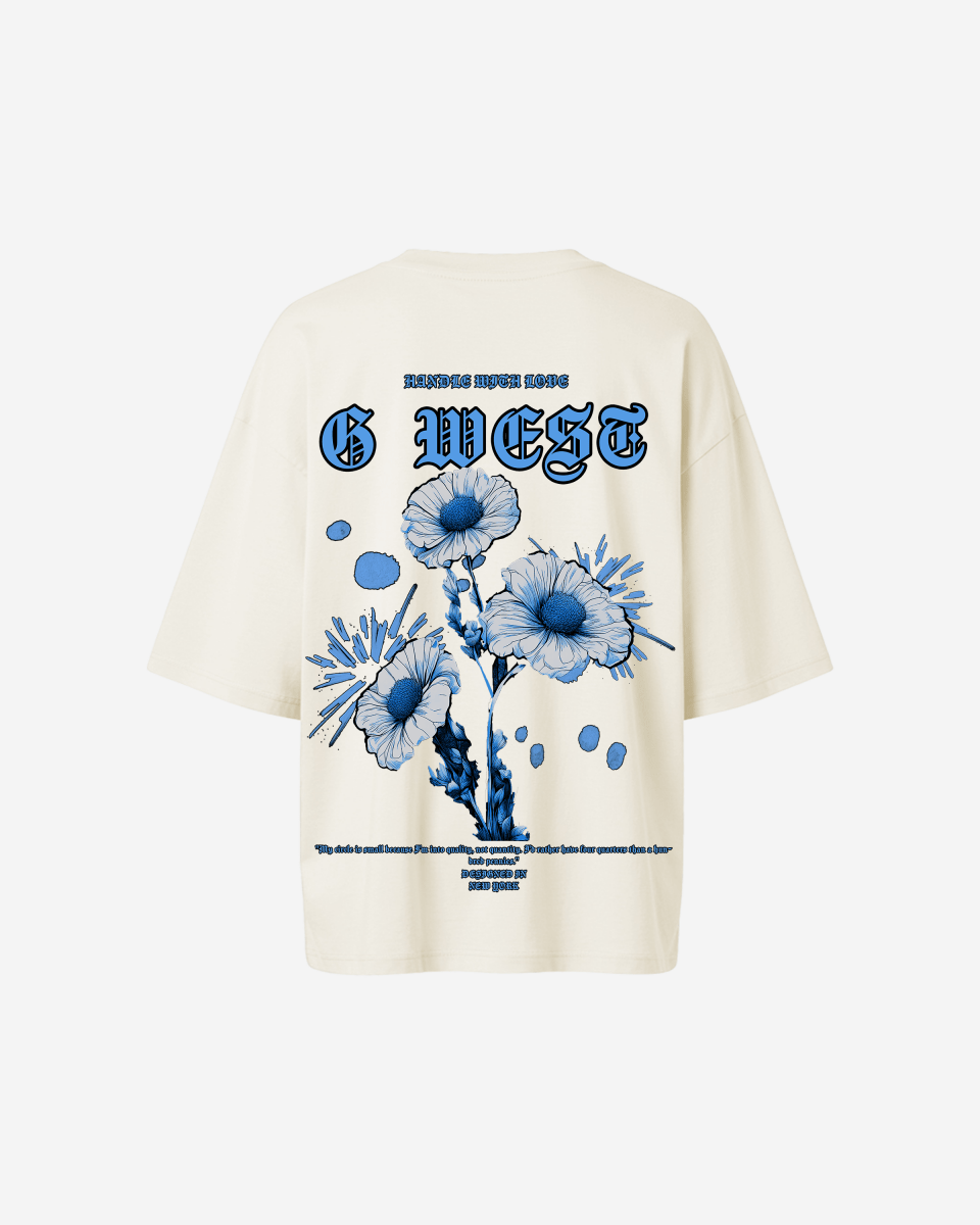 G West Oversized Blue Garden Tee - WOMEN - G West