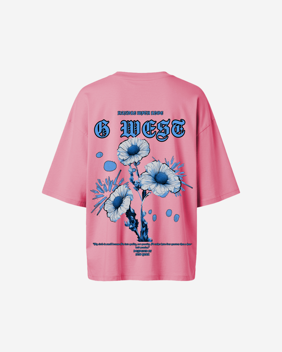 G West Oversized Blue Garden Tee - WOMEN - G West