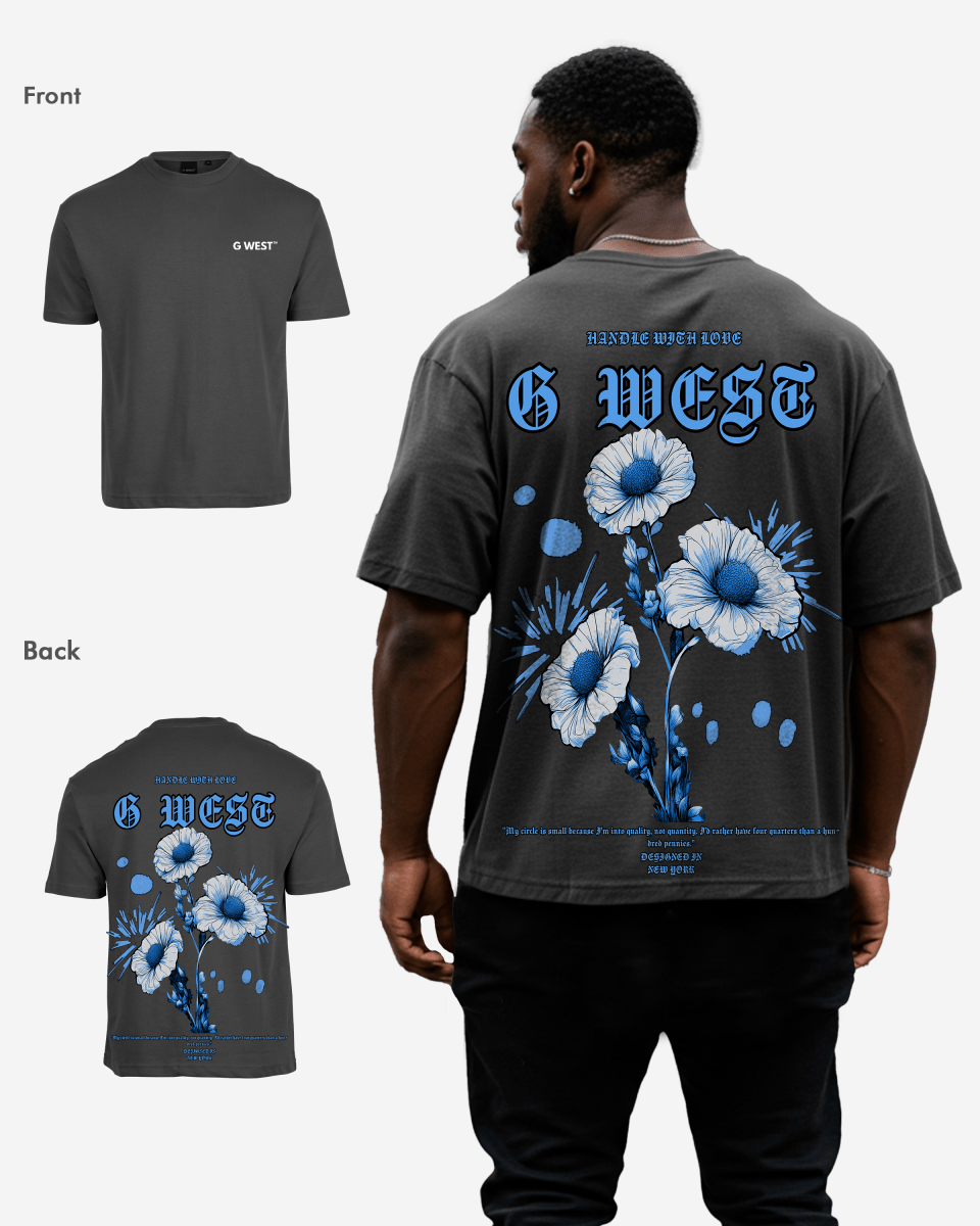 G West Oversized Blue Garden Tee - G West
