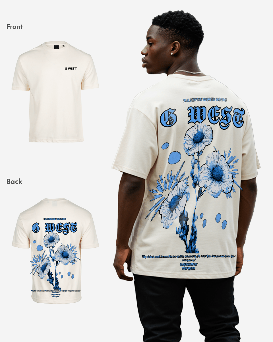 G West Oversized Blue Garden Tee - G West