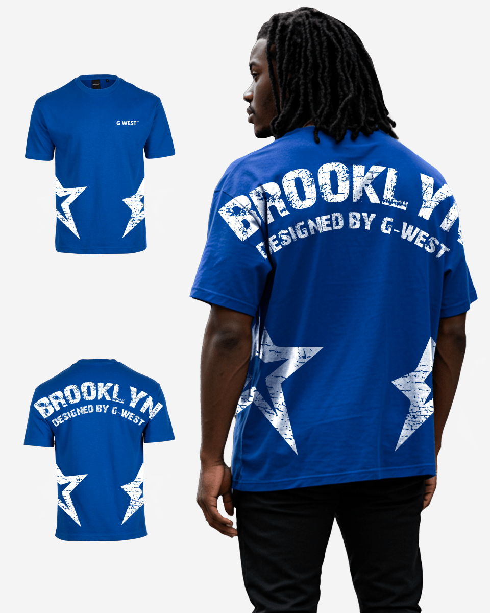 G West Oversized Brooklyn Arch Logo Tee Gwdtfl9052 - 4 Colors - G West