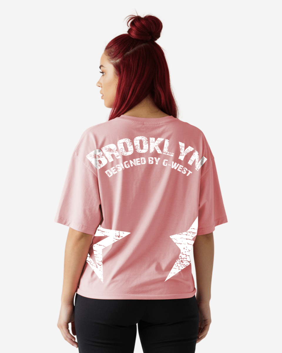 G West Oversized Brooklyn Arch Logo Tee - WOMEN - G West