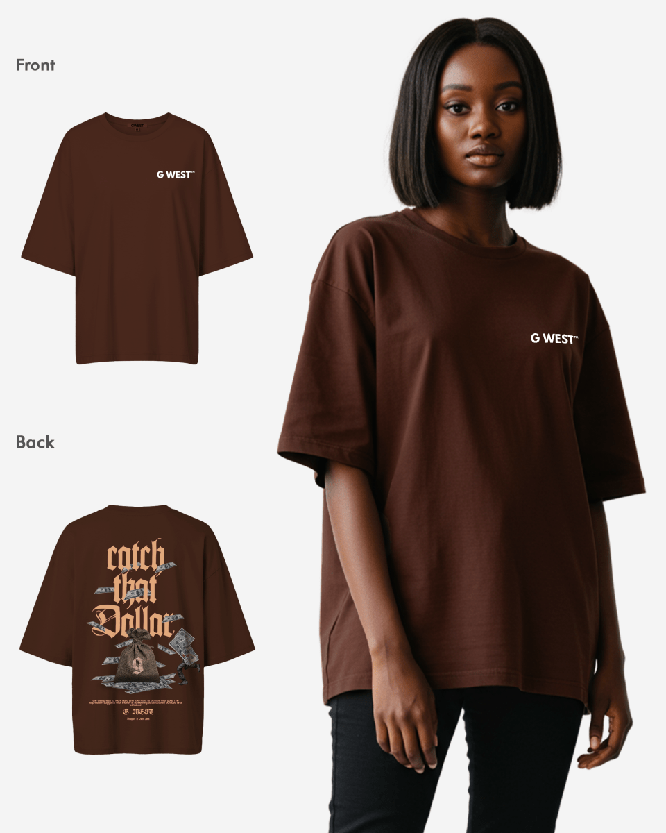 G West Oversized Catch That Dollar Life Style Tee - WOMEN - G West