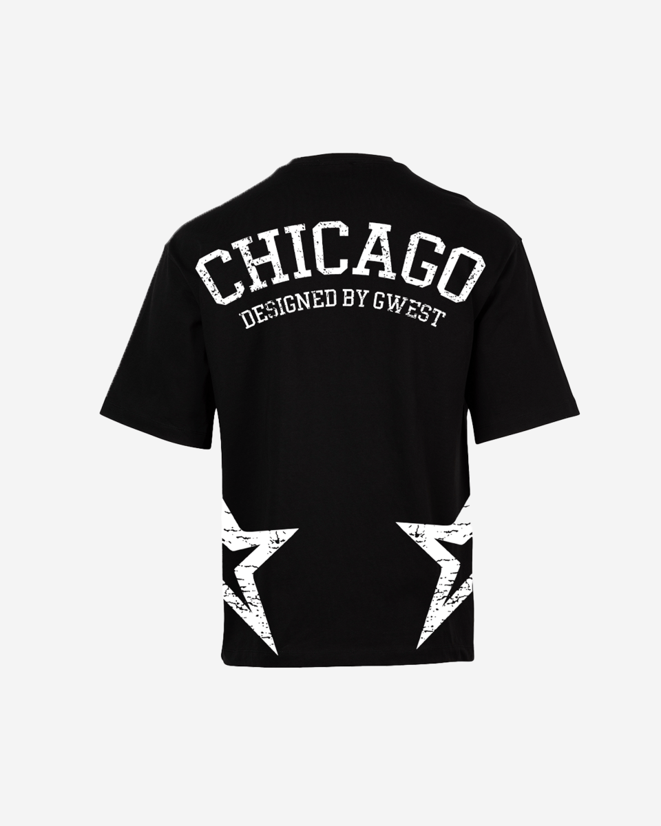 G West Oversized Chicago Arch Logo Red Tee - G West