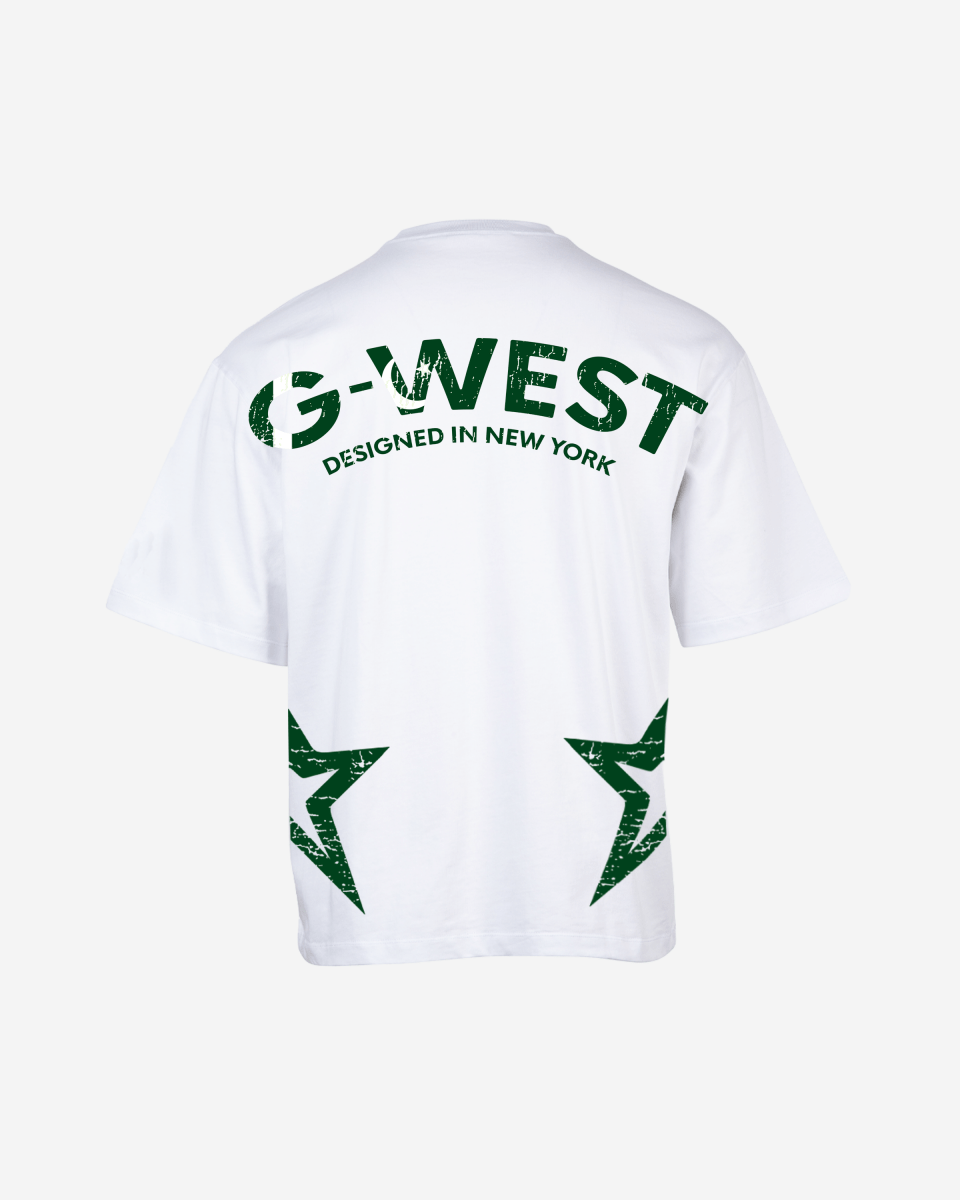 G West Oversized Cricket Pakistan Arch Logo T-Shirt - G West