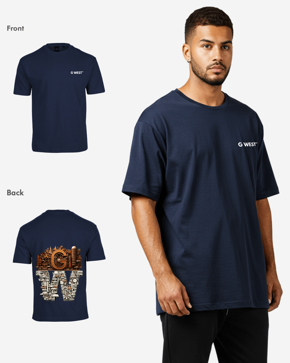 G WEST OVERSIZED DETROIT MOTORCITY T - SHIRT - G West