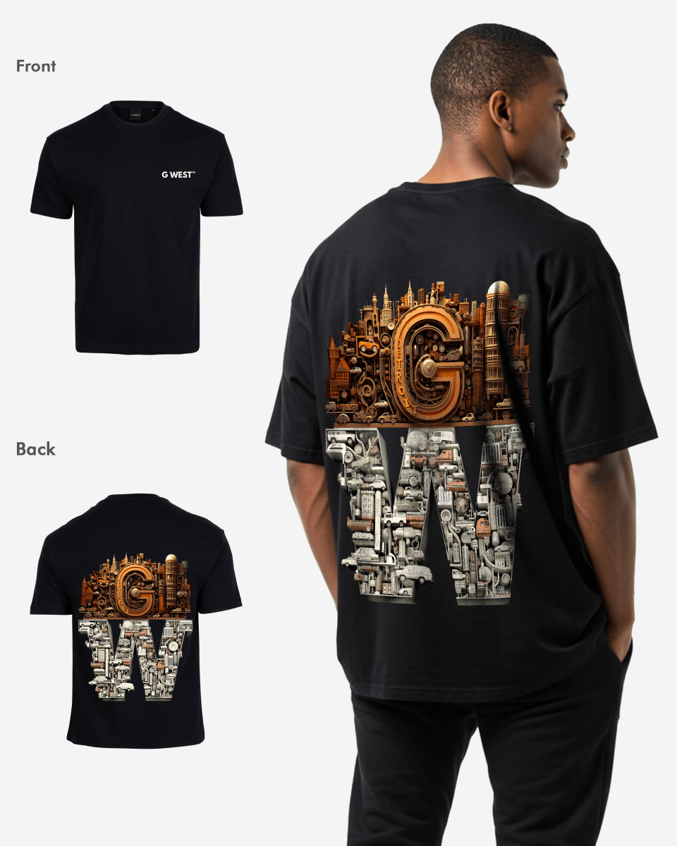 G WEST OVERSIZED DETROIT MOTORCITY T - SHIRT - G West