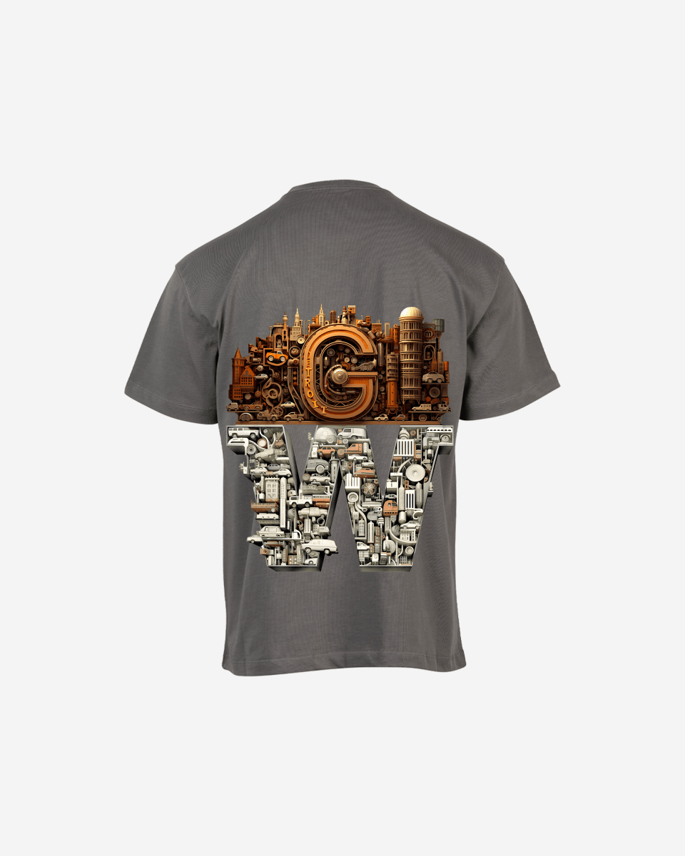 G WEST OVERSIZED DETROIT MOTORCITY T - SHIRT - G West