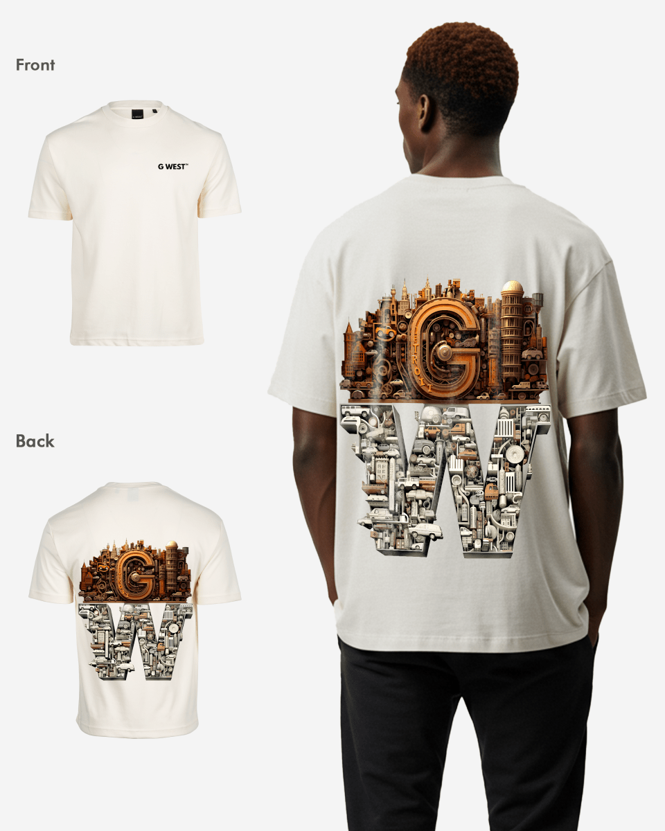 G WEST OVERSIZED DETROIT MOTORCITY T - SHIRT - G West