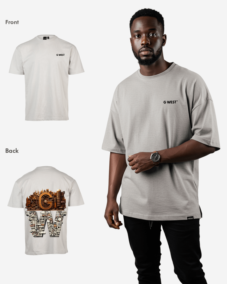G WEST OVERSIZED DETROIT MOTORCITY T - SHIRT - G West