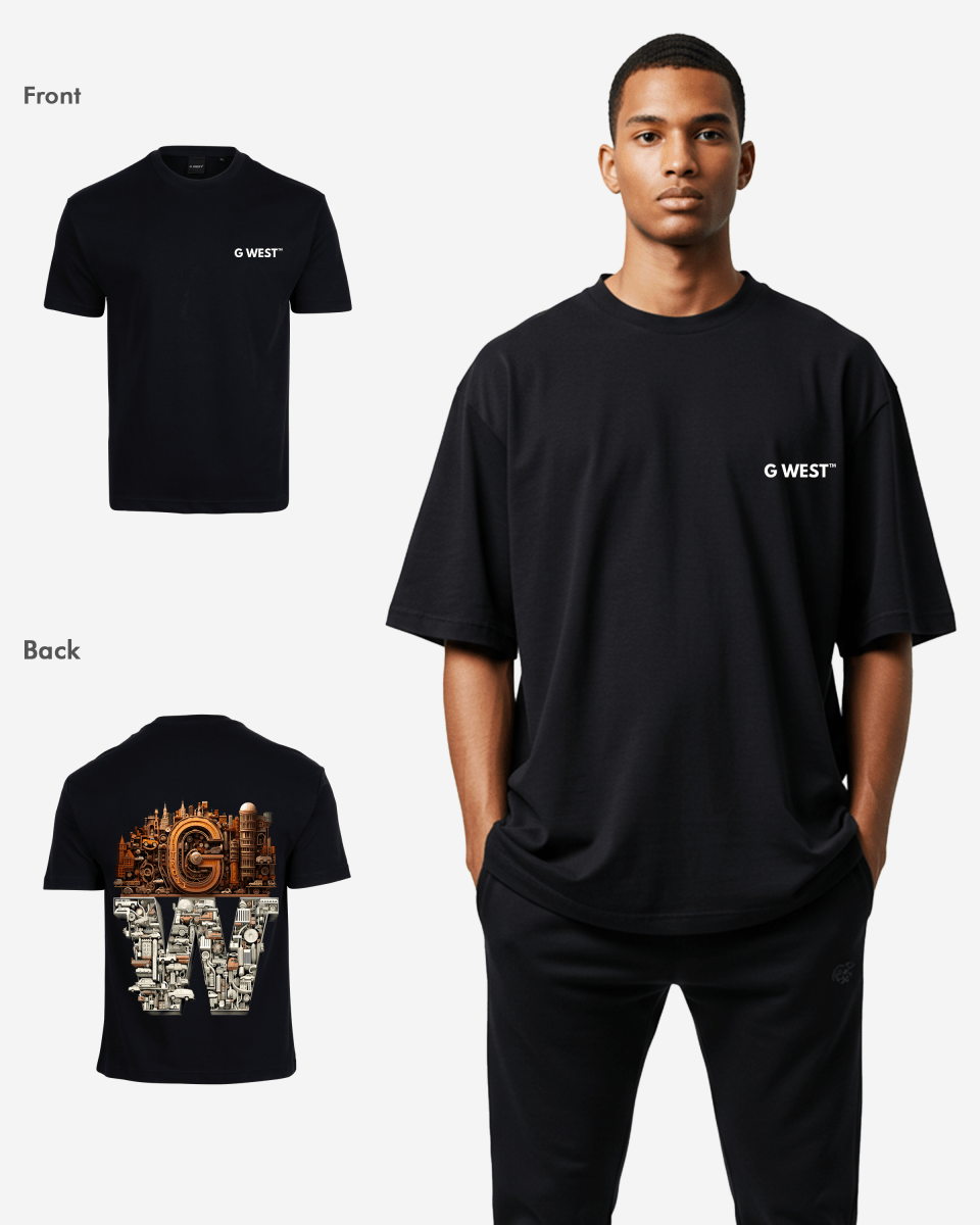 G WEST OVERSIZED DETROIT MOTORCITY T - SHIRT - G West