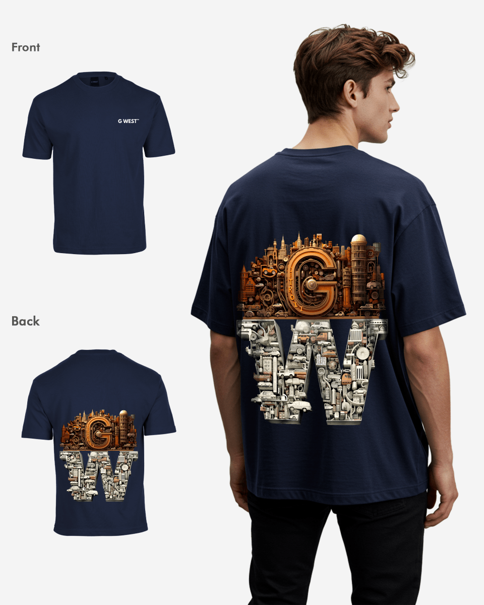 G WEST OVERSIZED DETROIT MOTORCITY T - SHIRT - G West