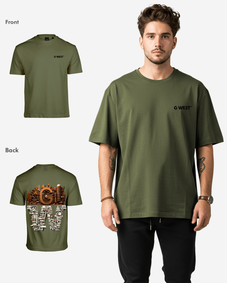 G WEST OVERSIZED DETROIT MOTORCITY T - SHIRT - G West
