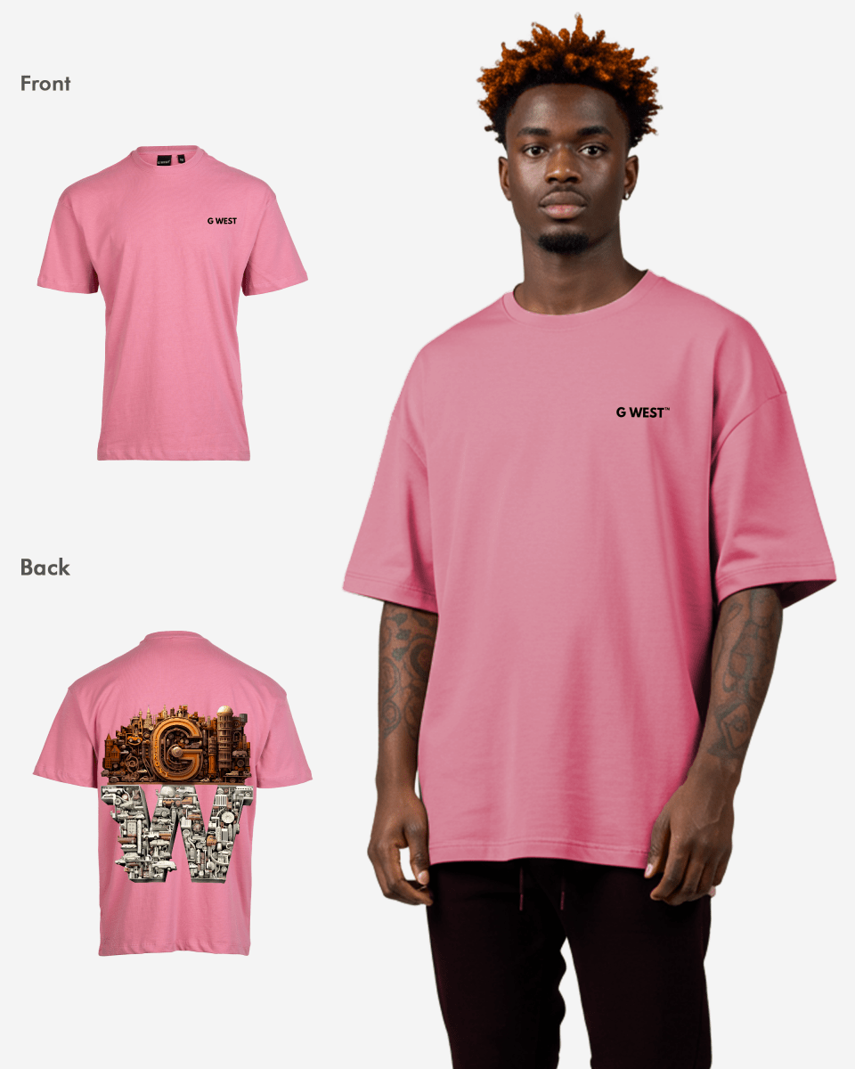 G WEST OVERSIZED DETROIT MOTORCITY T - SHIRT - G West