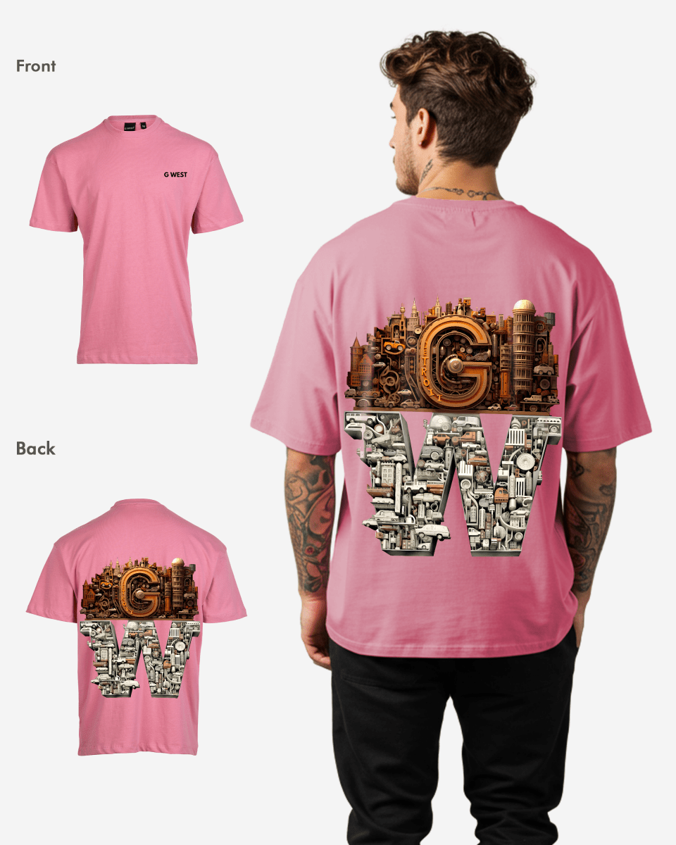 G WEST OVERSIZED DETROIT MOTORCITY T - SHIRT - G West