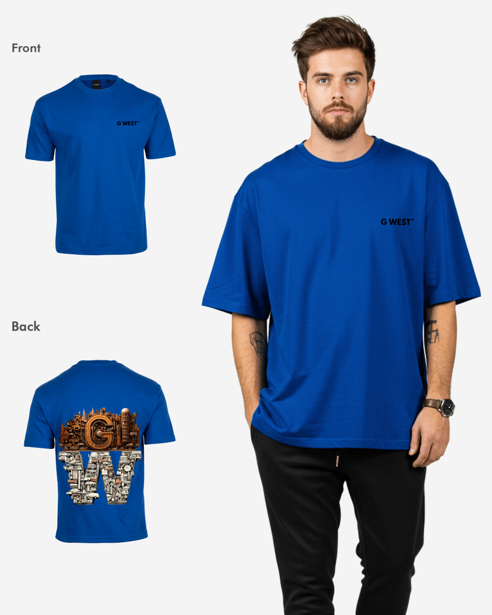 G WEST OVERSIZED DETROIT MOTORCITY T - SHIRT - G West