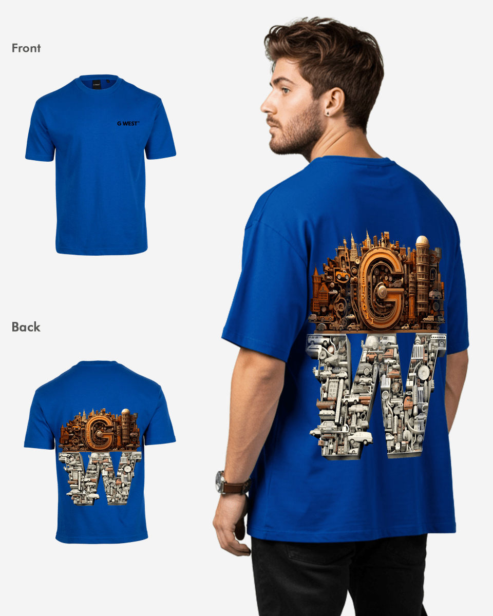 G WEST OVERSIZED DETROIT MOTORCITY T - SHIRT - G West