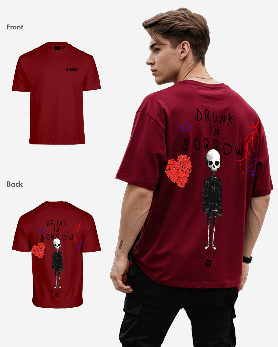 G West Oversized Drunk In Sorrow Tee - G West