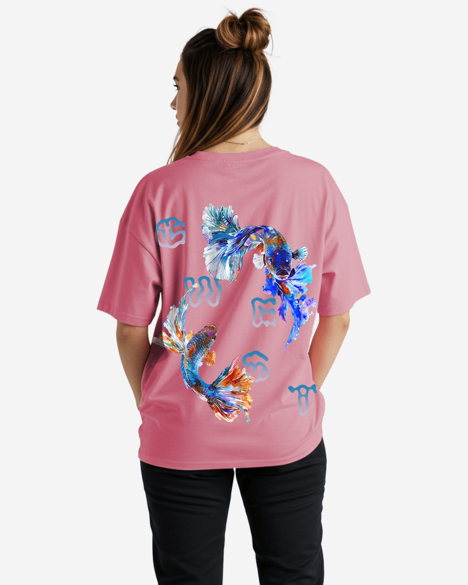 G West Oversized Fish Lifestyle T Shirt - WOMEN - G West